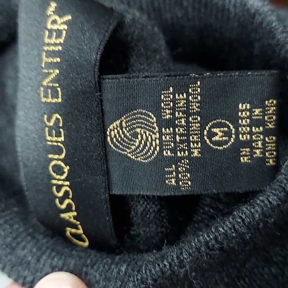 Classiques entier 100% extra fine merino wool dark gray turtleneck sweater M - Picture 8 of 8